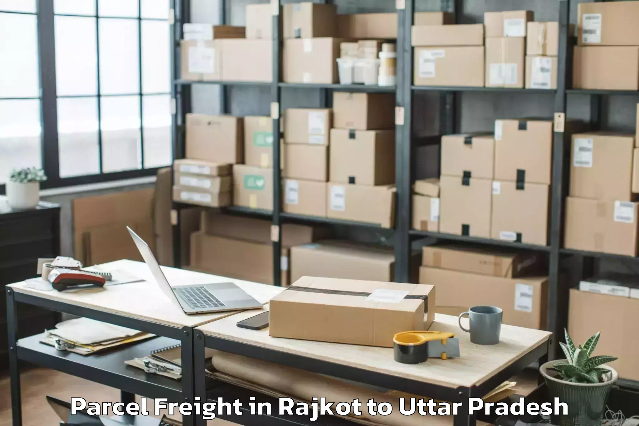 Hassle-Free Rajkot to Itava Parcel Freight